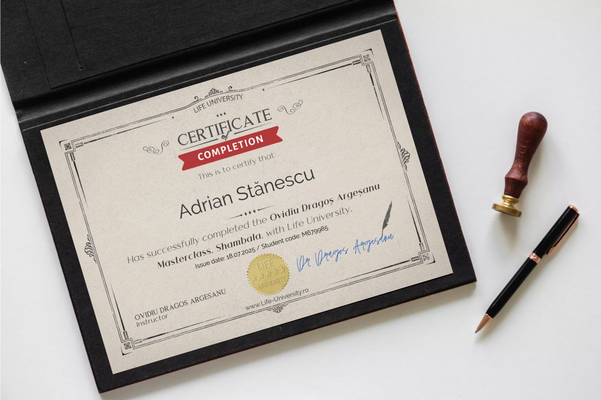 certificat curs Shambala