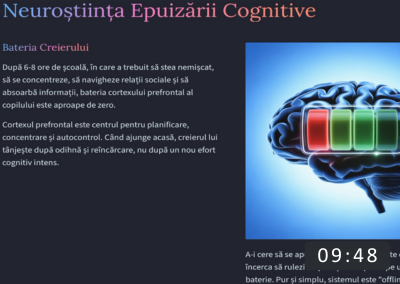 Curs parenting despre teme școlare și dezvoltarea autonomiei.