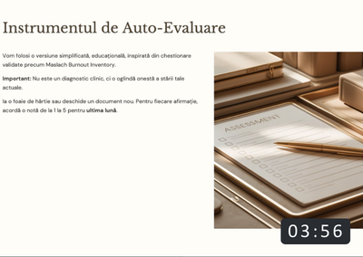 Test de autoevaluare initiala pentru a identifica unde te afli pe harta burnout ului