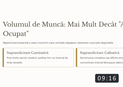 Întelege de ce volumul excesiv de muncă blochează refacerea sistemului nervos